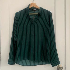 Express Portofino Shirt, Small, Black and Green NWT